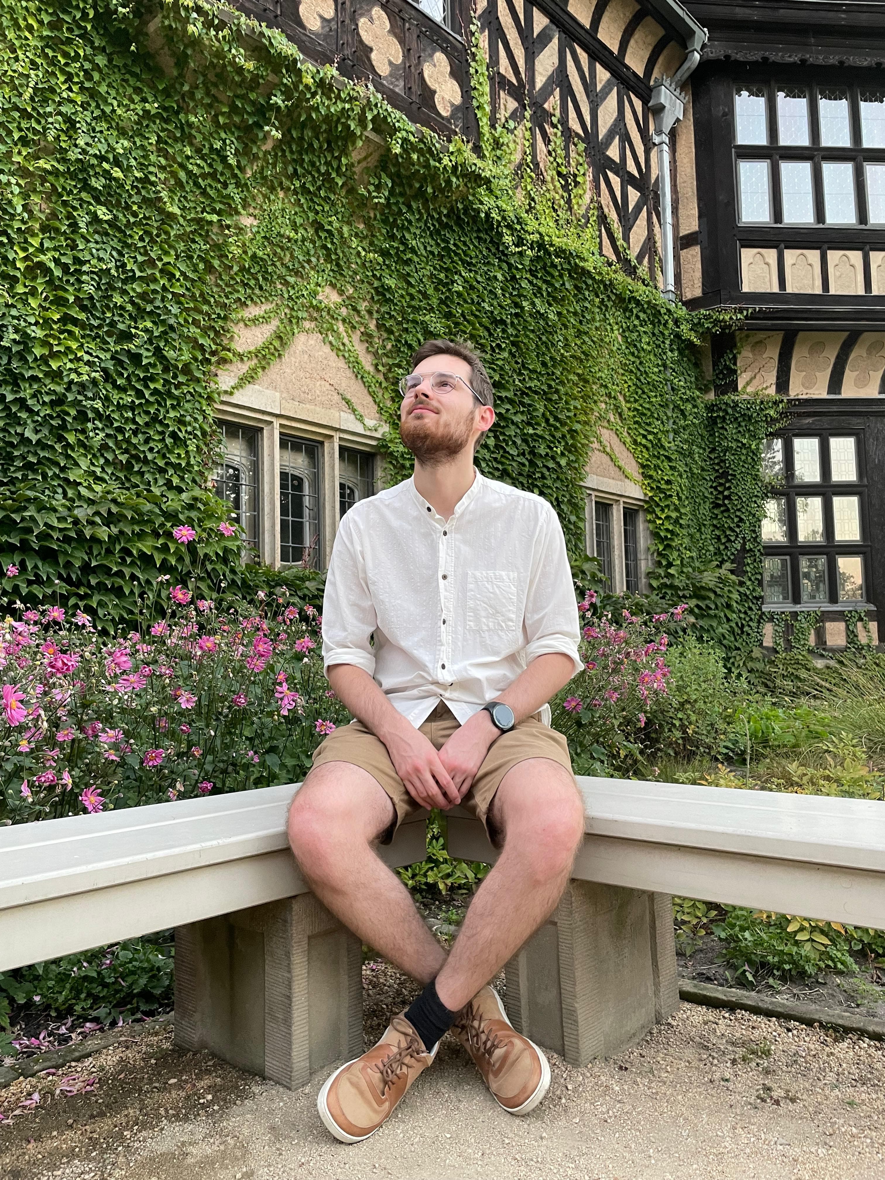 Me in front of a castle in Potsdam